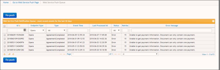 web service push queue